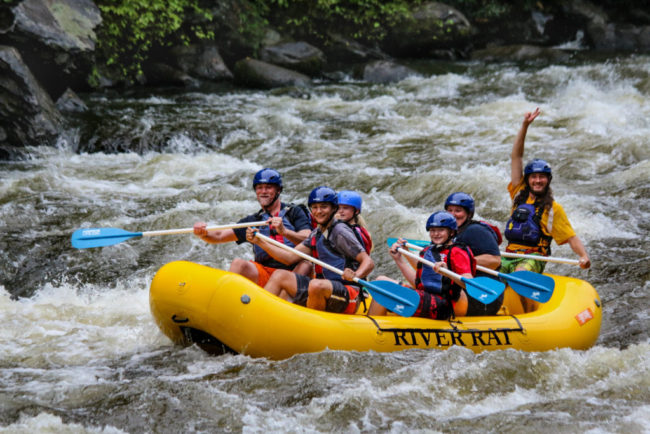 White water rafting pigeon river