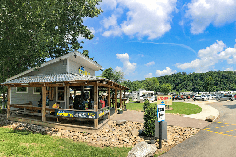Snack options and gift shop at Smoky Mountain River Rat Main Tubing Outpost