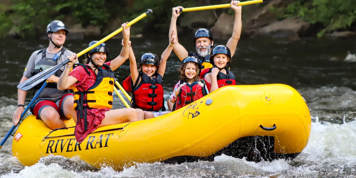 river rat lower pigeon rafting adventure for kids and families