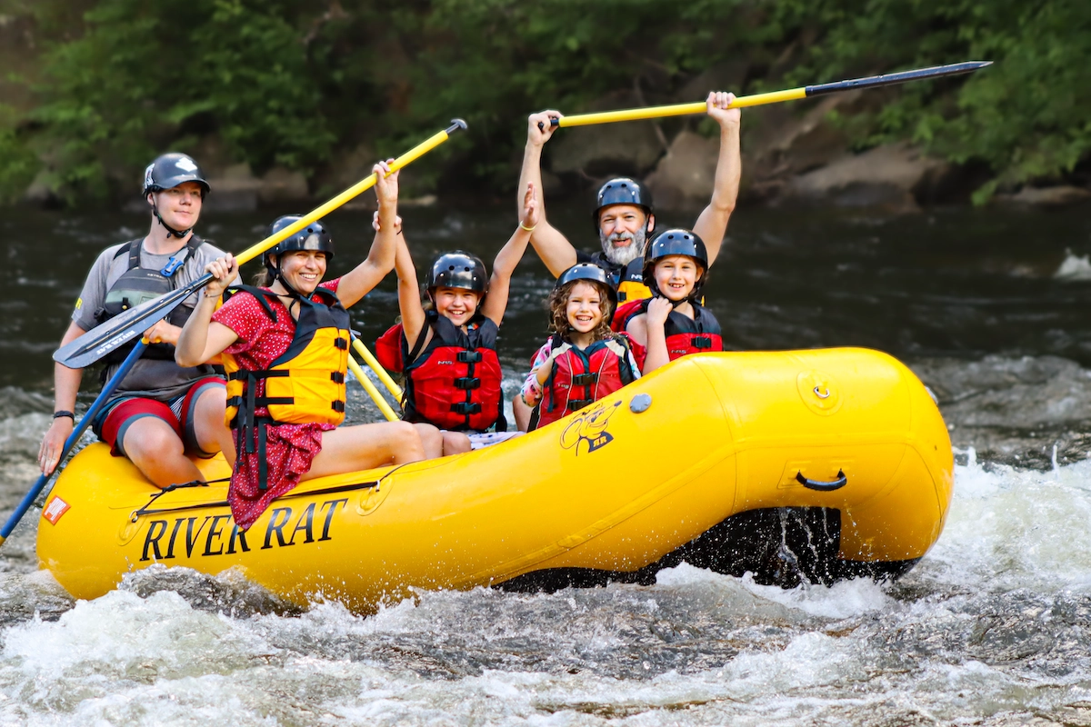 river rat lower pigeon rafting adventure for kids and families