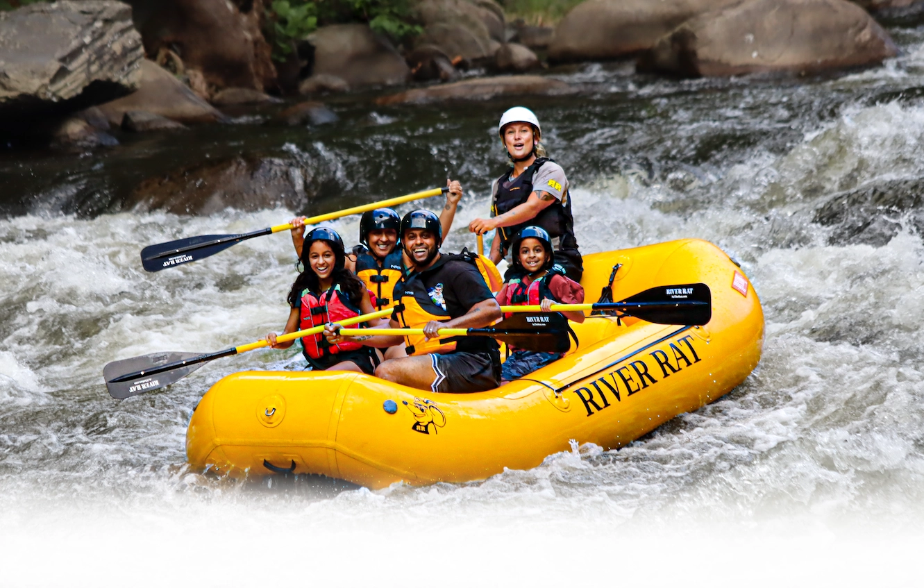 River rat whitewater rafting in pigeon forge